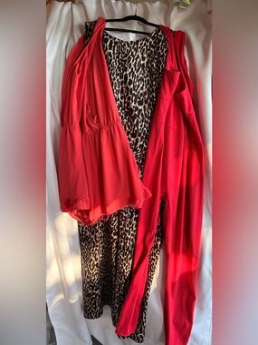 Banana Republic Black Draped Blouse/motion jumpsuit and a romper 3peice